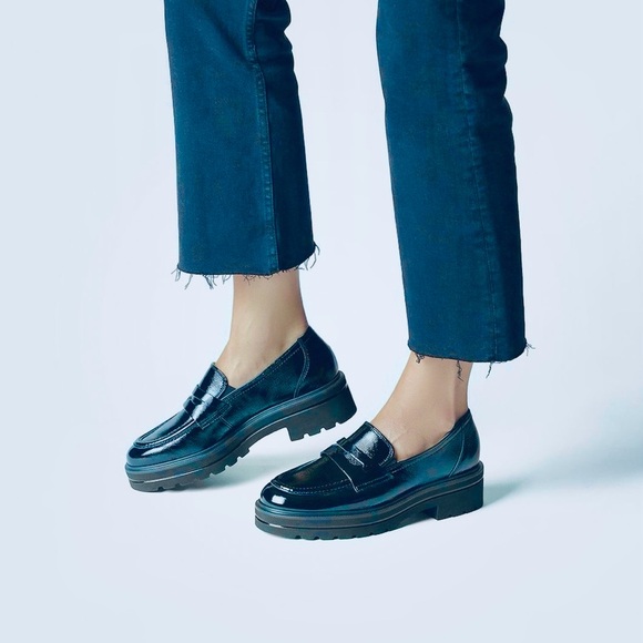 PAUL GREEN Loafer Blue Crinkle Patent Leather Samone US Size 8, Austria Size 5.5 - Picture 12 of 12